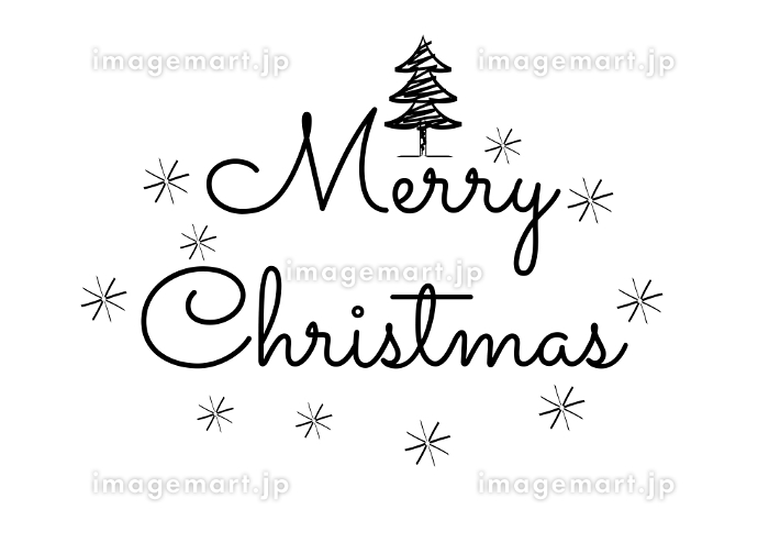 ボールペンで筆記体メリークリスマス Merry Christmas with Cursive
