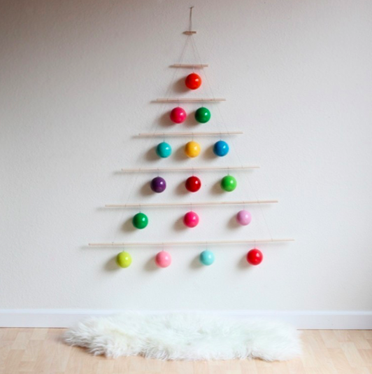 100均DIY 親子で作れる⭐︎壁面クリスマスツリ