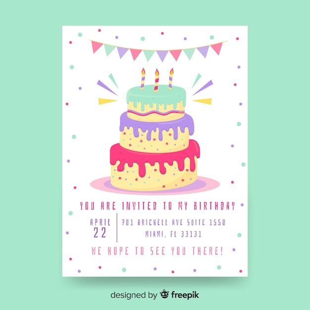 かわいい星枠＆水玉ピンクの 招待状 のテンプレート 英語 イラスト商用フリー 無料 のイラスト素材なら「イラストマンション」