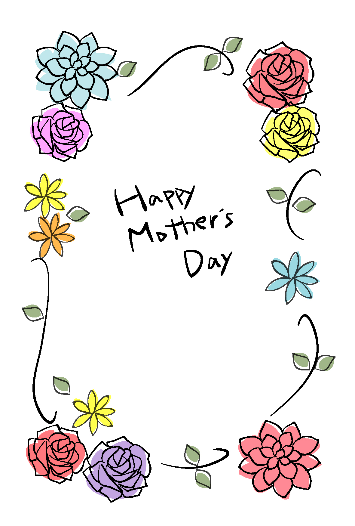 母の日メッセージカードを無料で簡単に作成Adobe Express