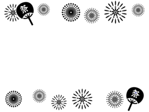 お墓参り お盆 夏の季節 8月の行事 無料 白黒イラスト素材