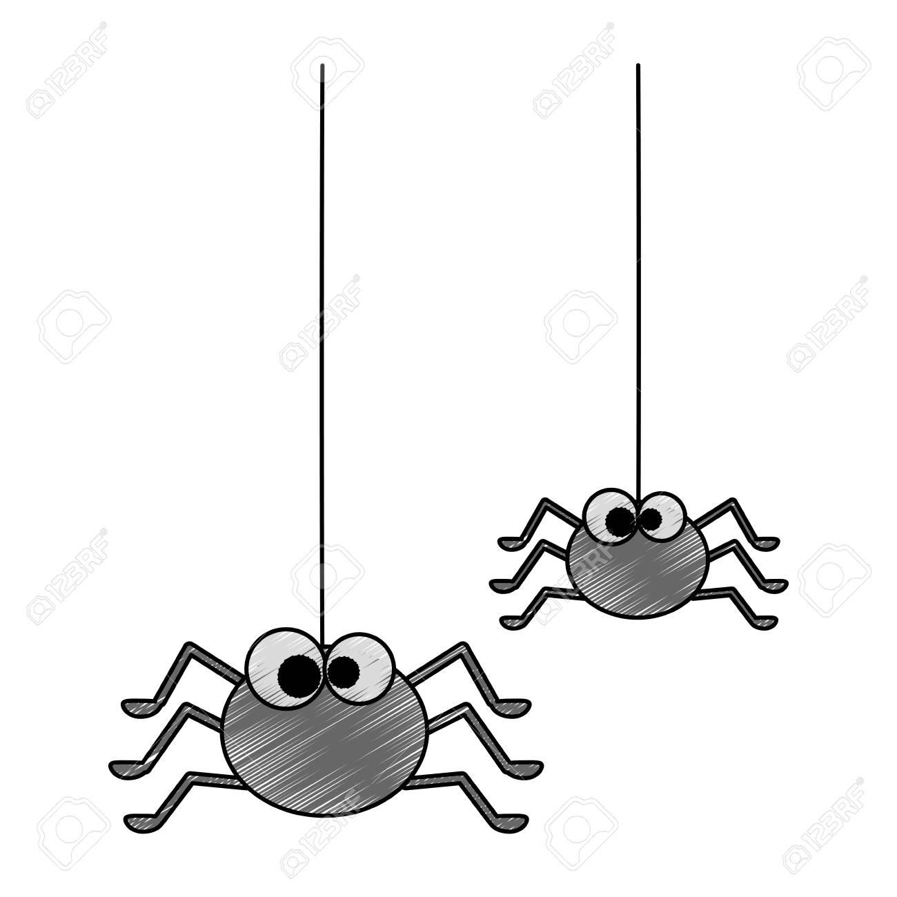 ハロウィンの可愛いクモイラストの描き方