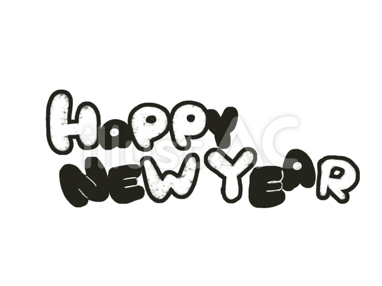 蛇の蛇によるHappy New Yearアフロモール2026年午年 年賀状デザインのダウンロード販売アフロモール