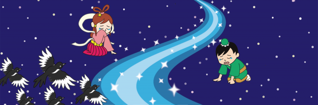 ちりめん細工 七夕吊るし飾り 織り姫と彦星 牽牛牛 人形 七夕飾り