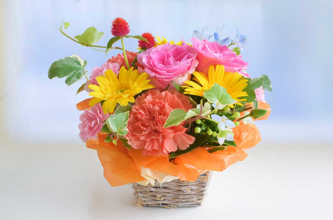 フラワー電報・バラの生花便利でお得なバラの花束と電報のセットサムライフラワー - 胡蝶蘭とお祝い花の通販サイト