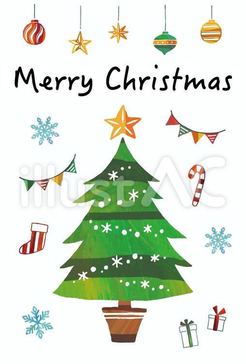 おしゃれな無料クリスマスカードイラストと素材