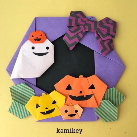 ハロウィン折り紙 １枚でかぼちゃとオバケの折り方音声解説付☆Halloween origami Pumpkin and ghosttutorial たつくり