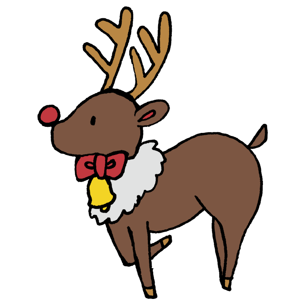 トナカイMerry Christmasイラスト - No: 1755982無料イラスト・フリー素材なら「イラストAC」