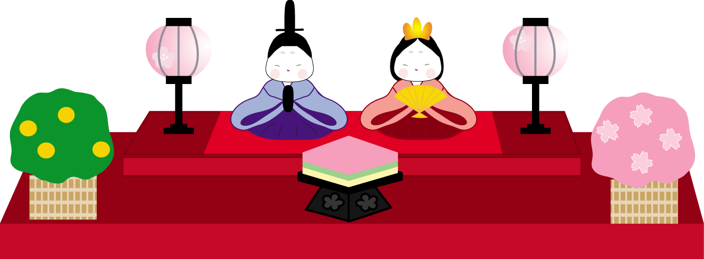 ひな祭り 5段飾り 無料イラスト40953素材Good