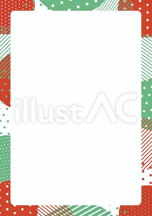 おしゃれクリスマスフレーム枠イラスト クリスマスの定番・ポインセチア＆モミの木 無料フリー85087素材Good