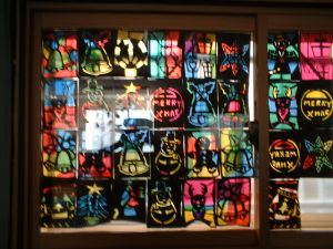 ステンドグラス クリスマス 保育 作り方TikTok