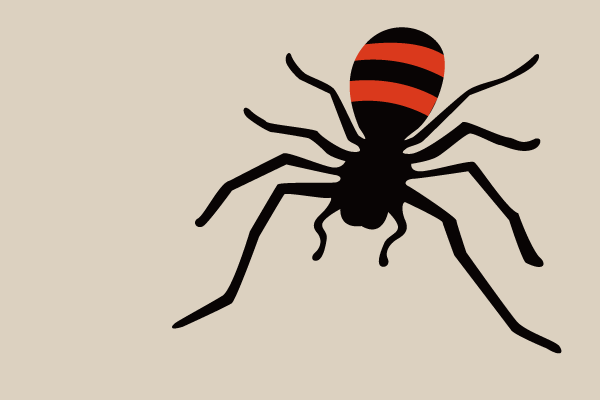 ハロウィン 蜘蛛のイラストの簡単な描き方かくぬる工房