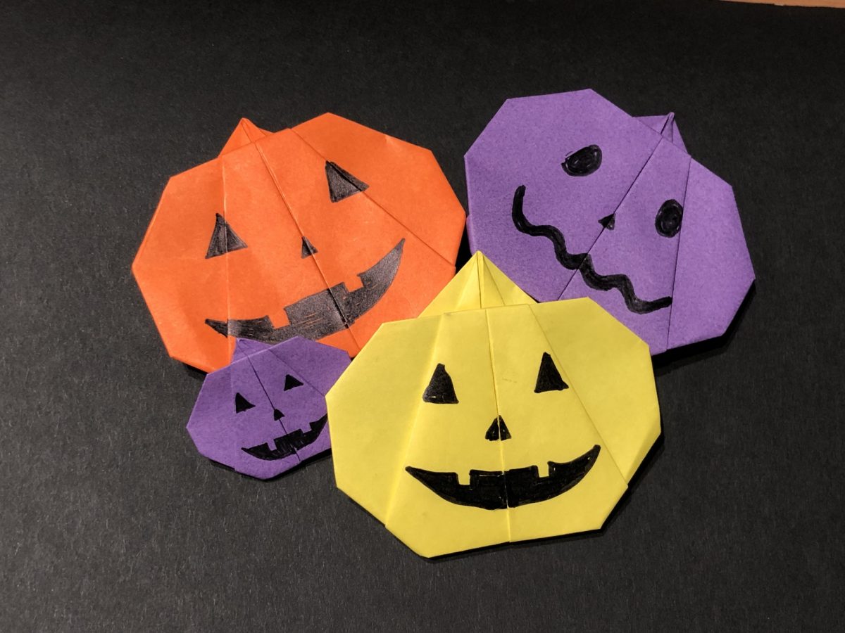 ハロウィン折り紙 箱にもなる！立体ぽってり悪魔の折り方 Halloween Origami 3D chubby devil box tutorial