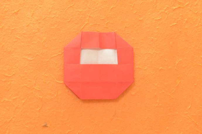 折り紙改良 だるまの作り方 ※折りすじの見えない綺麗な仕上がりになるよう折り方を見直しました