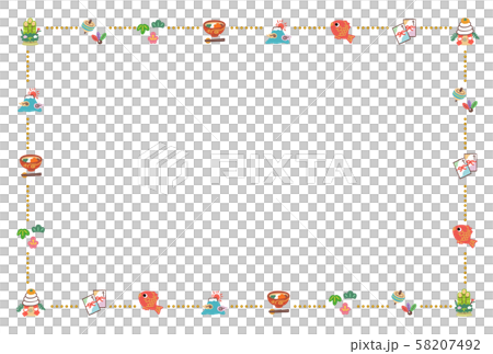 お正月のフレーム無料イラスト素材素材ラボ