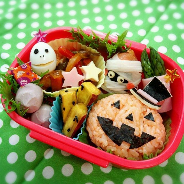 年少さんのキャラ弁☆ハロウィンおばけ