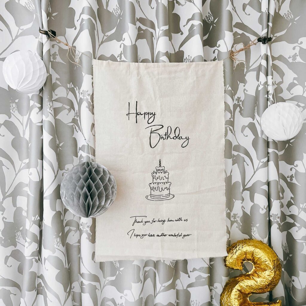 名入れ HappyBirthday タペストリー お名前 お誕生日 おしゃれ caketape-birth01 子供服 BabyChips 通販13850723Creema クリーマ