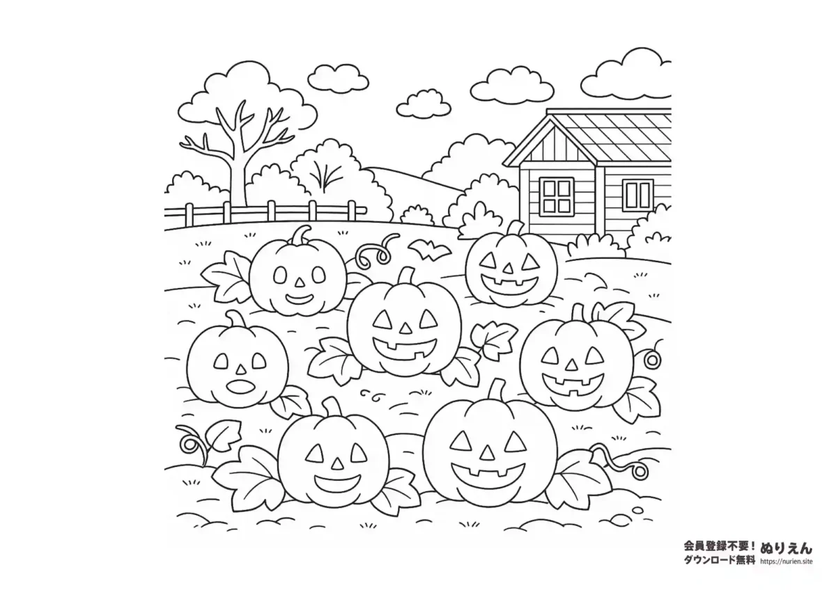 ぬり絵無料 ハロウィンぬり絵まとめ高齢者用脳トレ・塗り絵無料ドングリマツリ認知症予防クイズ・レク