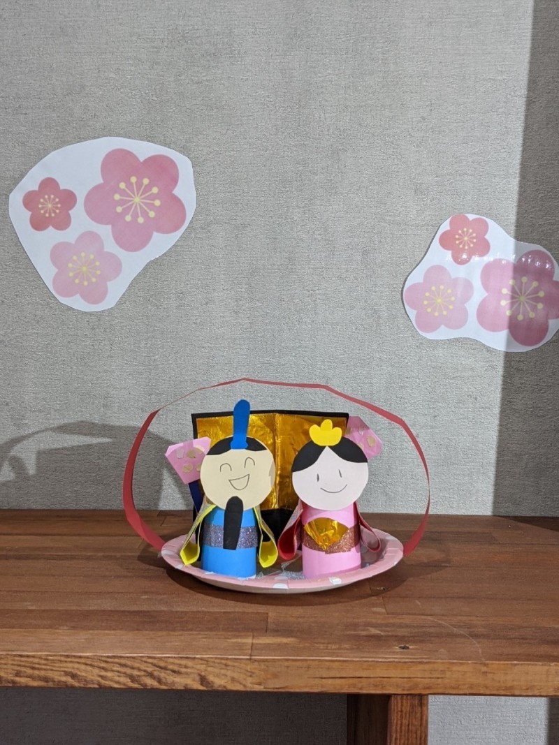 ひな祭り 簡単!手作りひな祭りリース おひなさま 100均DIY