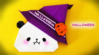 子どもと作るドラキュラ折り紙の簡単かわいい折り方 ハロウィン飾り Easy and Cute Dracula Origami for Kidsおうちであそぼ