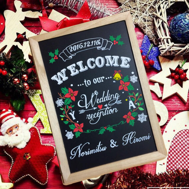 クリスマスリース オーダーメイドウェルカムボードDIY store PBW