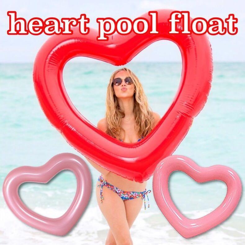 浮き輪 浮輪 フロート 大人 うきわ ハート かわいい キラキラ - メルカリ