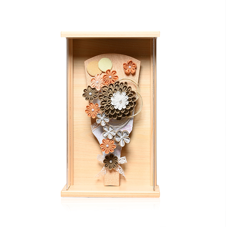 羽子板 ケース飾り おしゃれ かわいい インテリア 今どき 正月 女の子 上品 アクリルケース 6号 正絹 つまみ