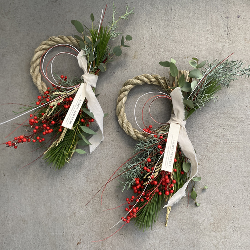 Amazon.co.jp: No.103南天と紅白マムのお正月リース2025 ハンドメイド正月飾り和風リース : おもちゃ