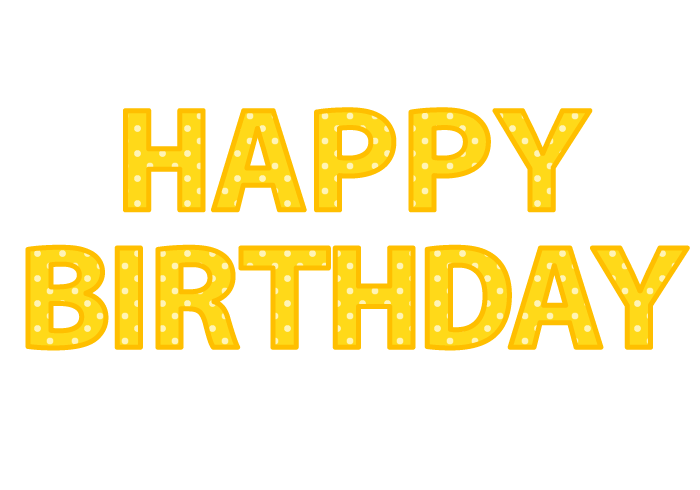 Happy Birthday!」のイラスト文字: ゆるかわいい無料イラスト素材集