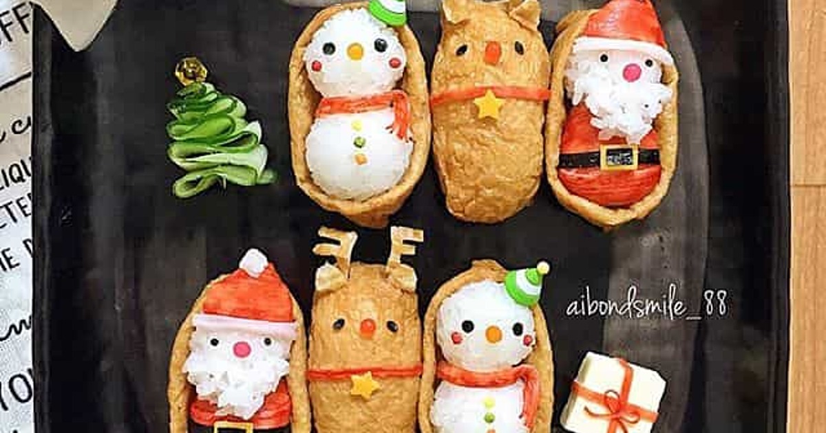 k_a_k_i__ さんの投稿を紹介します🌱 ・ おはようございます✨今日のお弁当クリスマスおにぎり 🎄コロッケトナカイ🎄サンタおにぎり 鮭🎄雪だるまおにぎり 梅 ⛄️ 🎄鶏とカシュナッツ炒め 🎄卵焼き 🎄チーズポテトサラダ 🎄ブロッコリー 他今日から、12月