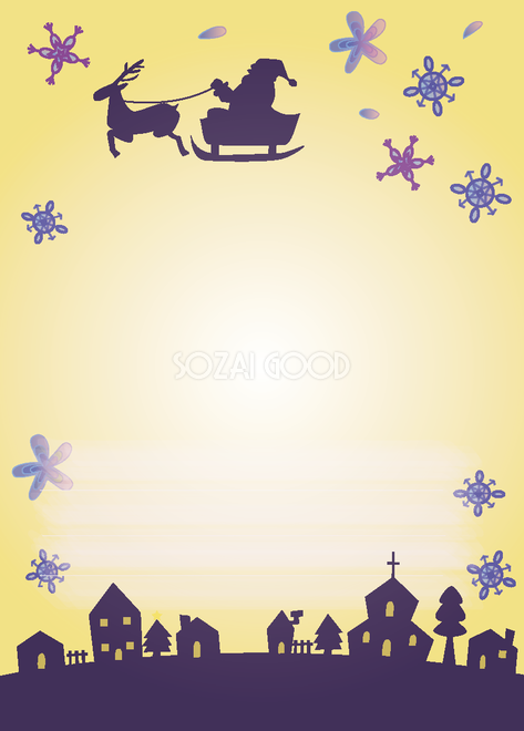 12月 冬のイラスト クリスマスのフレーム飾り枠イラスト サンタ トナカイ ツリー リース 雪だるま プレゼント 柊無料フリーイラスト素材集 Frameillust