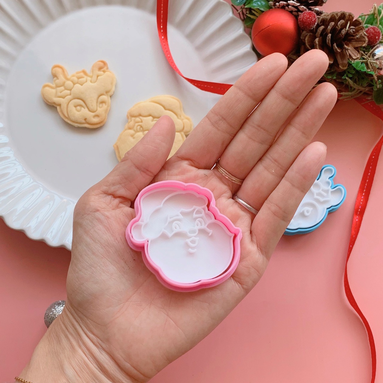 サンタの顔 クッキー型 クッキーカッタークリスマス シリーズ - ドリーム工房 Co-Chat こちゃっとminne byGMOペパボ国内最大級のハンドメイド・手作り通販サイト