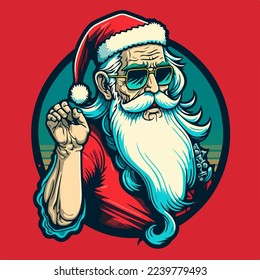 手を振るサンタクロースのクリスマス吹き出しフレーム イエローのイラスト素材FYI08123252ストックフォトの QleanMarket キュリンマーケット