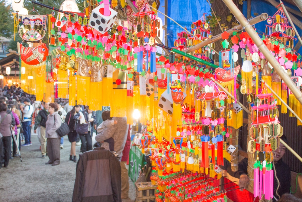 八王子の酉の市 市守大鳥神社酉の市当日の境内・雰囲気・熊手露店・周辺祭り屋台などの様子大安吉日カレンダードットコム