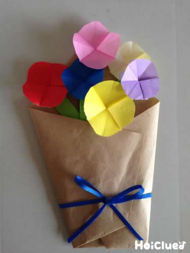 感謝の気持ち 簡単・可愛い！折り紙カーネーションのブーケ 花束 の作り方❤️母の日の手作りプレゼントに🎁 Bouquet of origamicarnations for mother's day