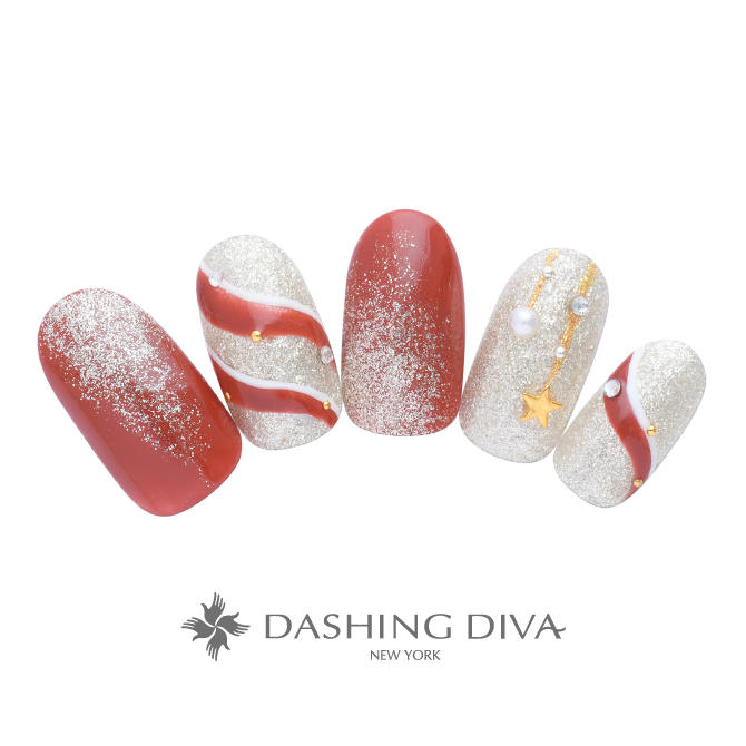 クリスマスデザイン ネイルチップ 10個セット 2025年秋トレンド ワンカラー ハンド クリスマスのネイル