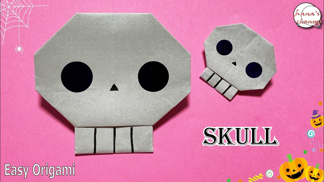 がいこつあくまハロウィーン 折り紙, ハロウィン 折紙, 折り紙 ハロウィン