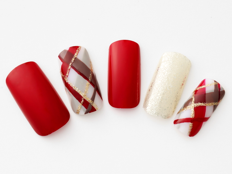 冬 お正月 成人式 クリスマス ハンド - 咲nailサキネイル のネイルデザイン No.5806738 ネイルブック