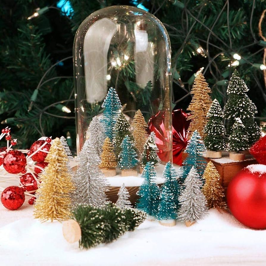 ミニチュア✳︎クリスマスセットNo.001 クリスマスツリー 暖色点灯+オーナメントフルセット 17cm