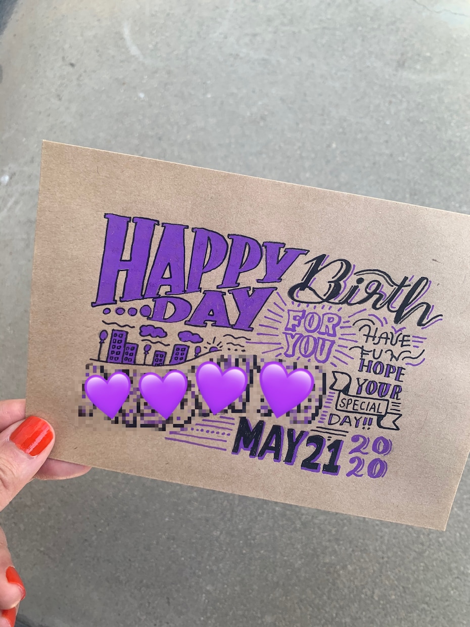 手描きのおしゃれなバースデーカードイラスト - No: 22157109無料イラスト・フリー素材なら「イラストAC」