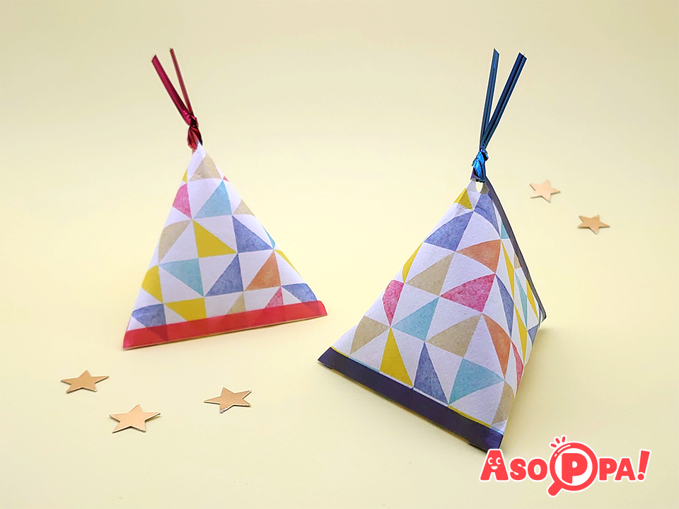 バレンタイン折り紙創作！箱にもなる！立体的なハートの作り方！ガムシャラナ子育て