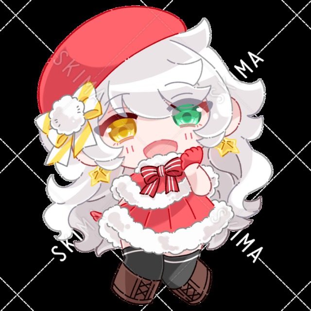 クリスマスフリーアイコン＊8 ポニーテールの女の子momochyのおうちイラストレーターももちーのWebサイト
