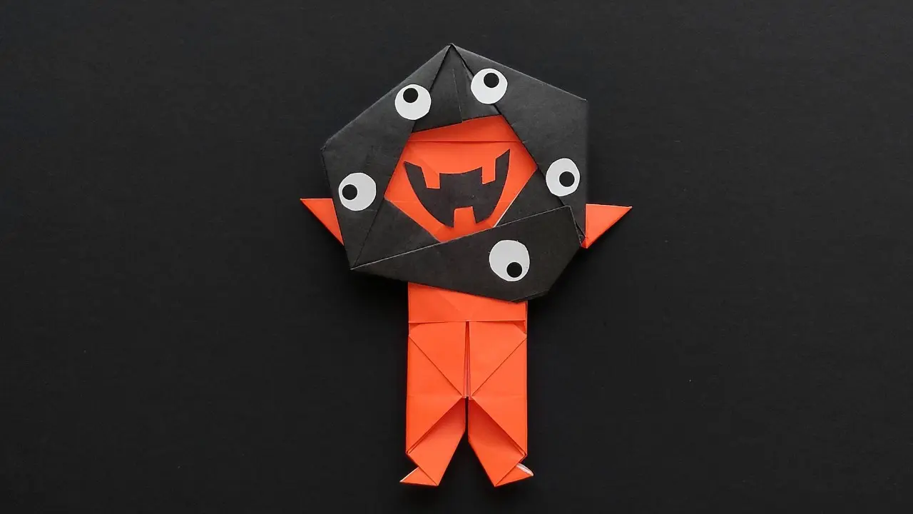 ハロウィン折り紙 かぼちゃの簡単でかわいい折り方子供向け Halloween Origami Pumpkinfukuoriroom