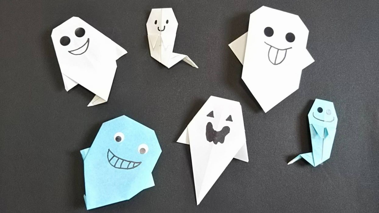 ハロウィン 折り紙簡単 可愛い おばけ 折り方折り紙 かぼちゃ おばけ Origami Gost