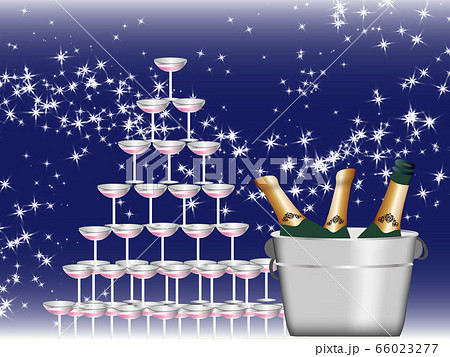 シャンパン タワーの写真素材・画像素材 Image 12273782