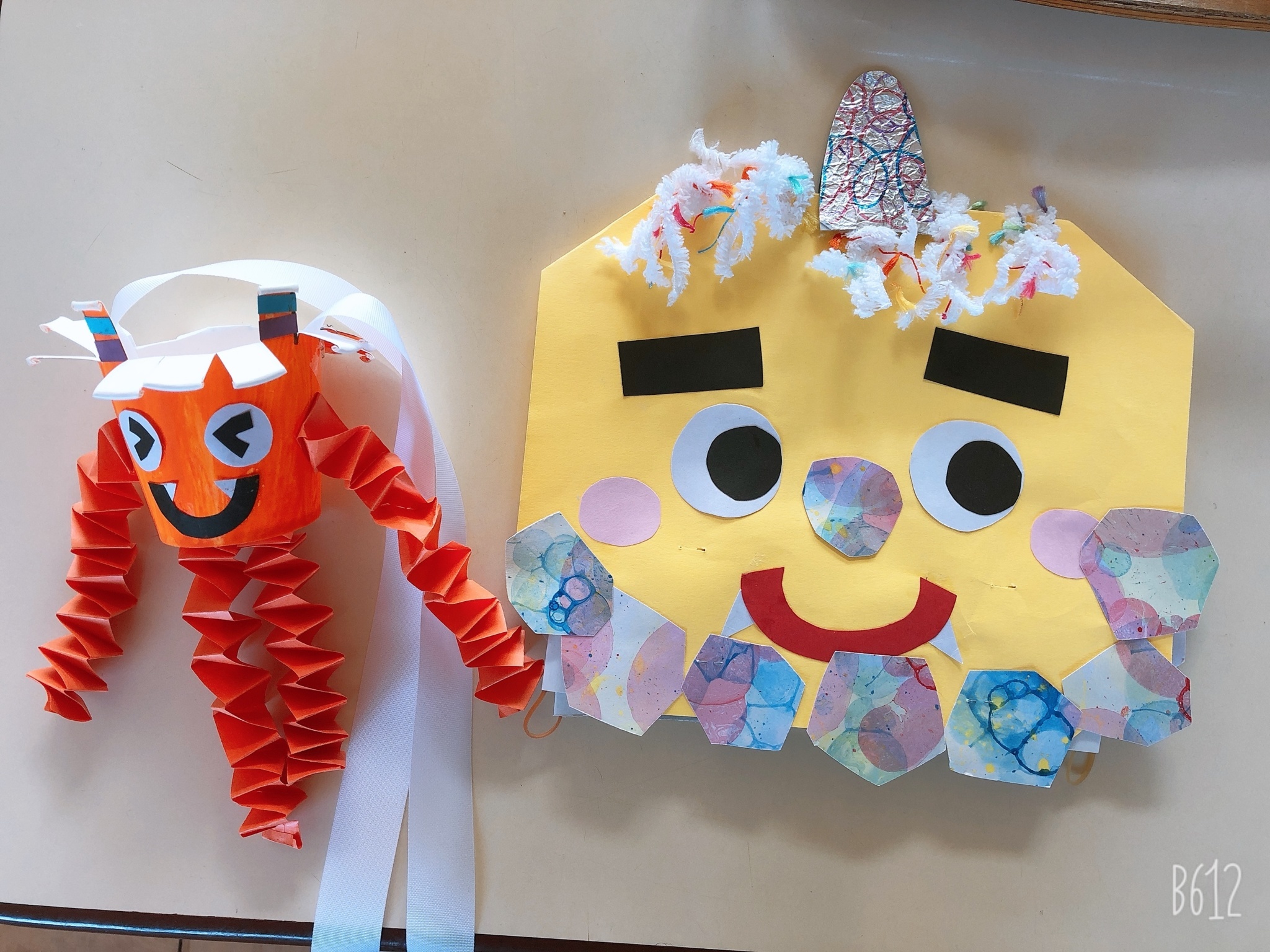 壁面飾り 節分 2月 鬼節分飾り 2月 折り紙で作る節分の鬼