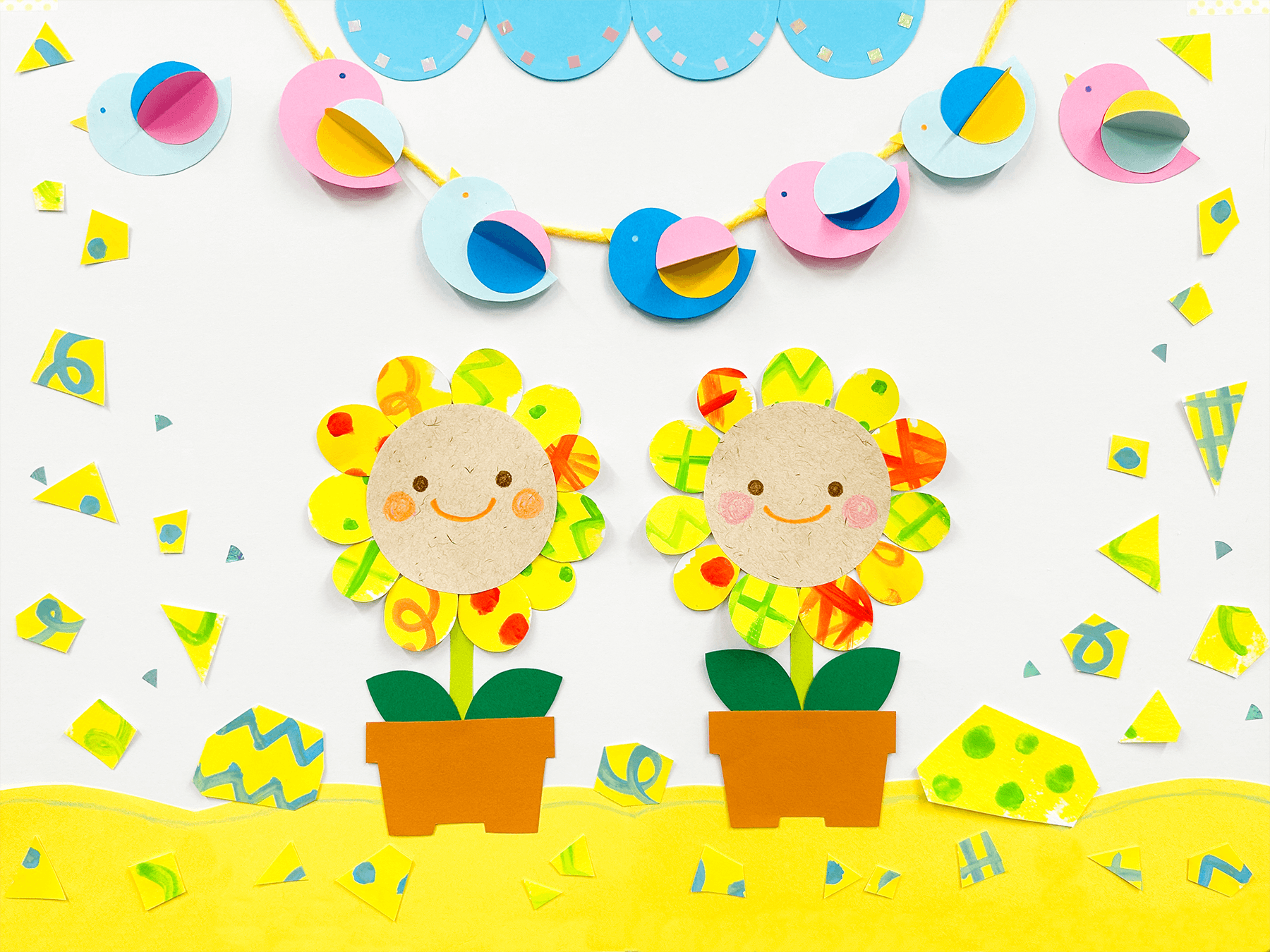 簡単✨折り紙 風鈴の作り方🎐ふっくら立体的 夏の壁面飾り 風に揺れて清涼感UP