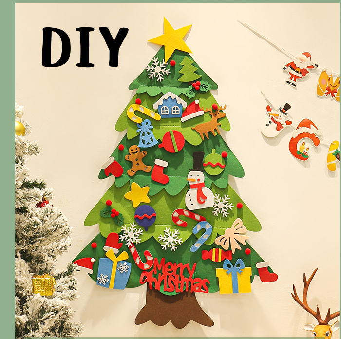 季節のかわいい飾り付け用紙工作-手作り卓上ミニクリスマスツリー図工人