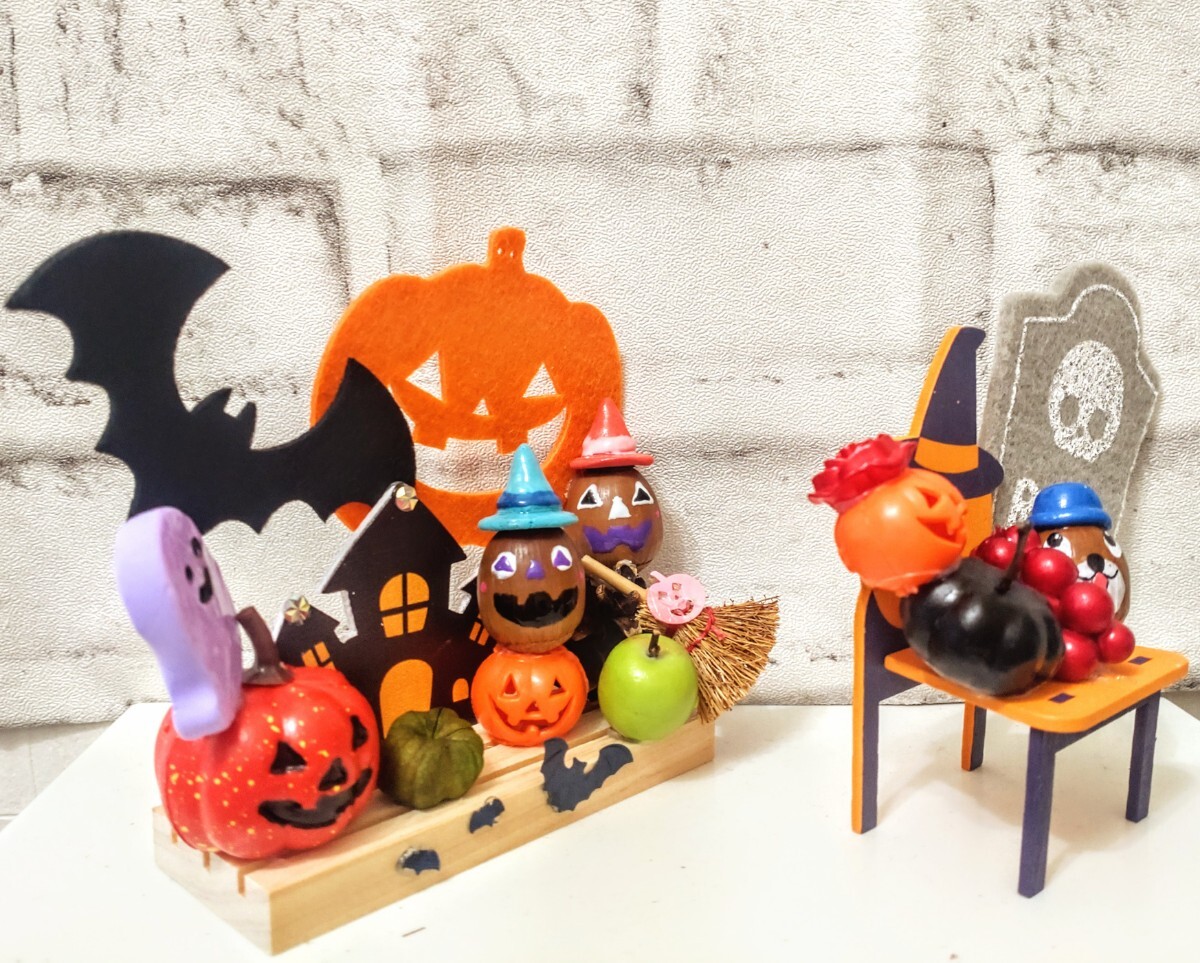 ハロウィンどんぐり飾り ハロウィンどんぐり飾り 13個セット 手描きの多色どんぐり 秋の家の装飾 ハロウィンツリー飾り - Etsy 日本