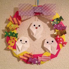 ハロウィンのリース作り☆さくら保育園